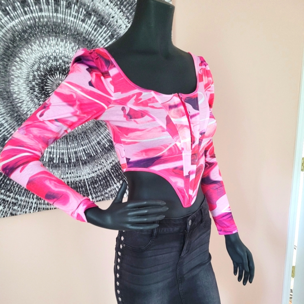Cropped corset top
